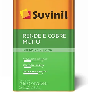 Suvinil Rende e Cobre Muito 18L Branco Neve